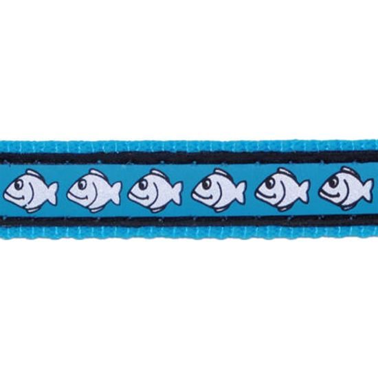 Red Dingo Obojek pro kočky Fish Rfx Tyrkysová