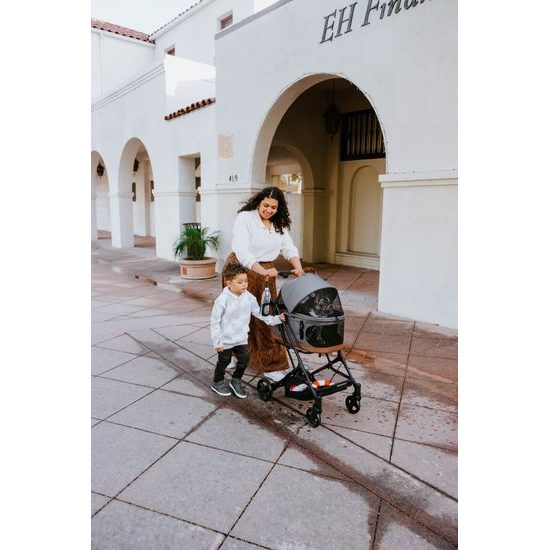 Wonderfold Pet Kočárek P2 pro psy 3v1 do 9kg (kočárek+autosedačka+přepravka) graphite grey