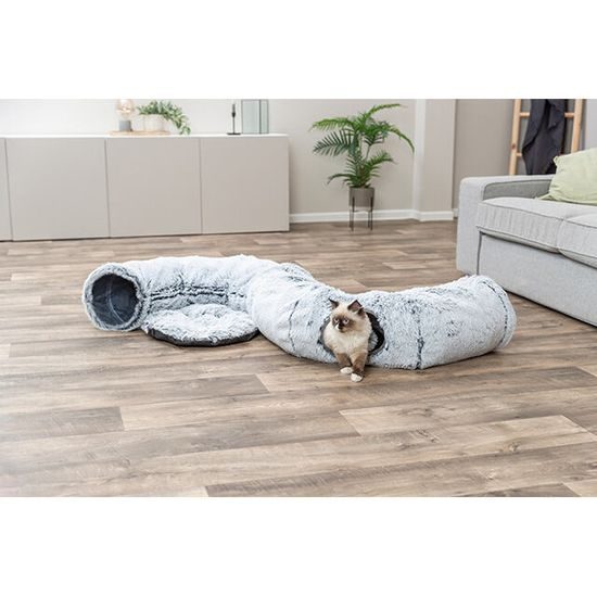 Trixie HARVEY plyšový hrací tunel/donut ø 25 cm/160 cm šedá