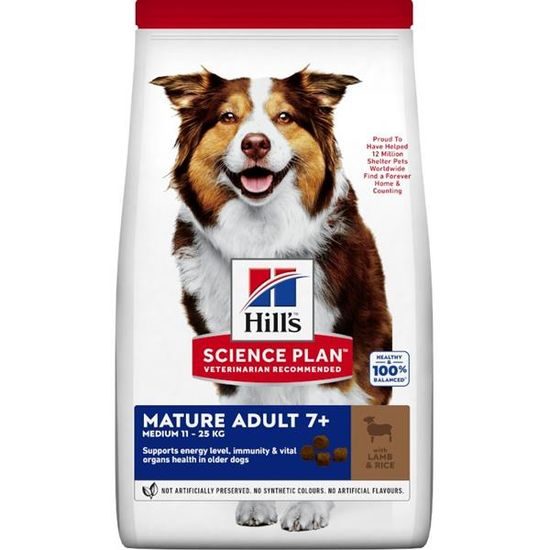 Hill's Science Plan Canine Mature 7+ Medium Lamb & Rice 14 kg