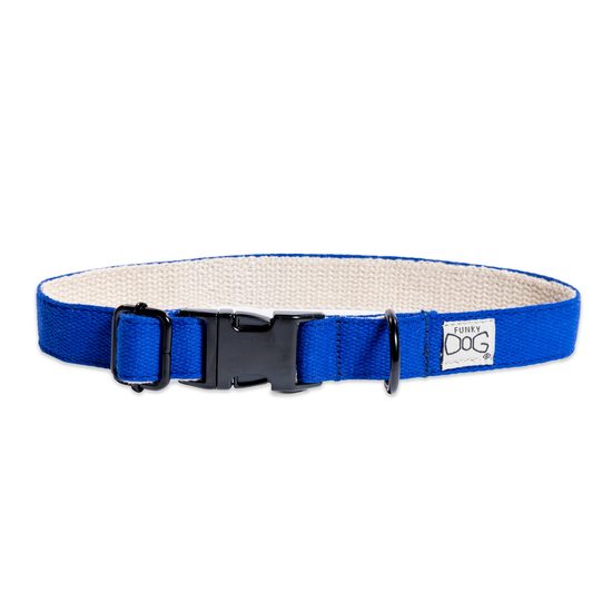 FUNKY DOG Konopné krátké vodítko pro psa 1,7 m tmavě modré