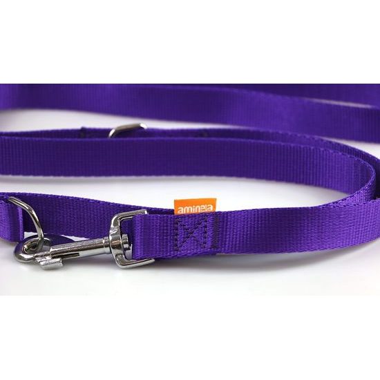 Aminela popruhové přepínací vodítko 25mm/220cm fialové