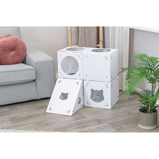 Trixie FINCA FELICE kartonový nábytek pro kočky 125x62x62cm nosnost 8kg bílá