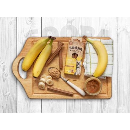 Soopa Pets Dentální tyčinky Soopa s banánem a arašídovým máslem 100 g