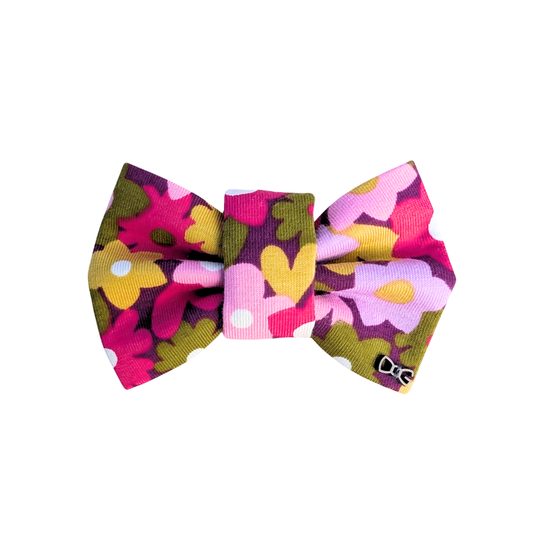 FUNKY DOG Psí motýlek s jarními kytičkami