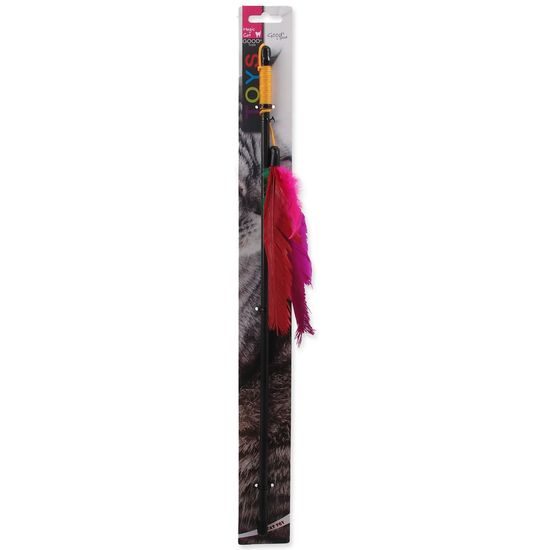 Magic cat Hračka prut s peřím 45cm