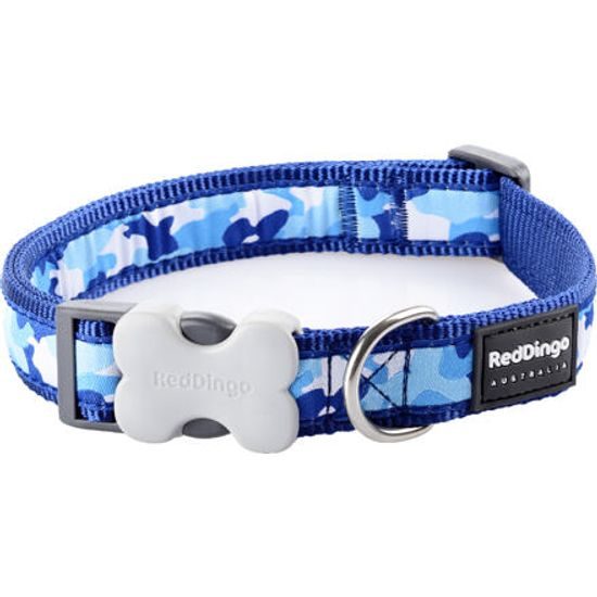 Red Dingo Obojek 12 mm x 20-32 cm Camouflage Navy