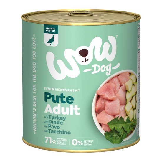 WOW Konzerva Krocan s cuketou Adult 800g