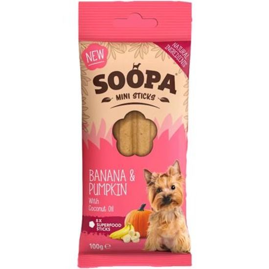 Soopa Pets Dentální tyčinky Soopa Mini s banánem a dýní 100 g