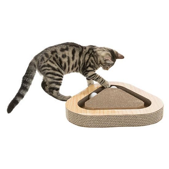 Trixie Škrábací karton image dřevo uvnitř míčky 36x5x36cm