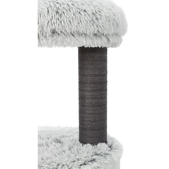 Trixie Škrábadlo HARVEY kukaň 2 sloupky odpočívadlo 73cm dlouhovlasý plyš šedá