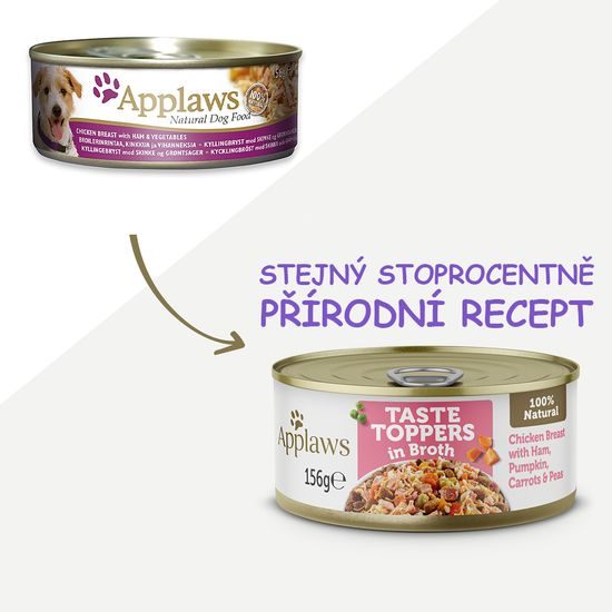 Applaws konzerva Dog Taste Toppers Broth