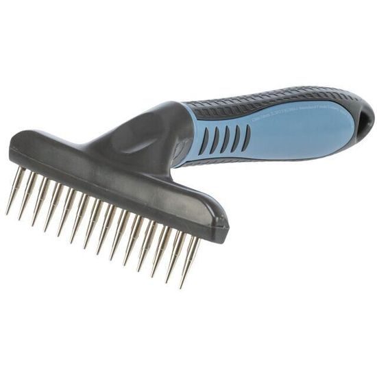 Trixie Hrablo dvojité dlouhá srst 10x15cm zub1,5 a 2cm