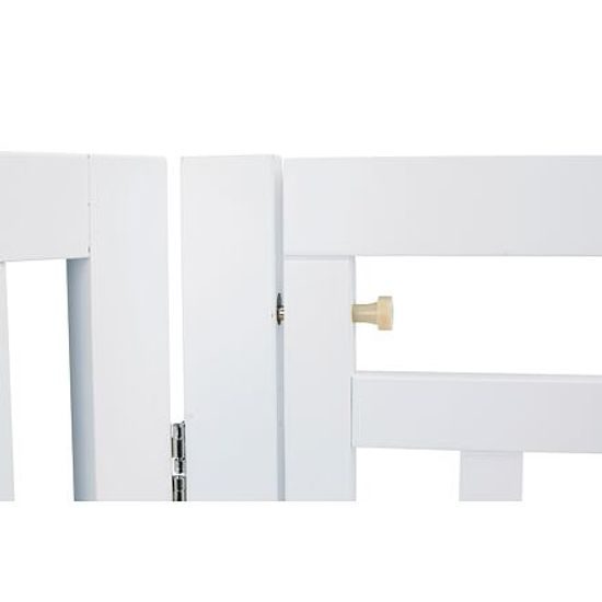 Trixie Ochranná bariéra s otvíracími dvířky 60-160x81cm bílá
