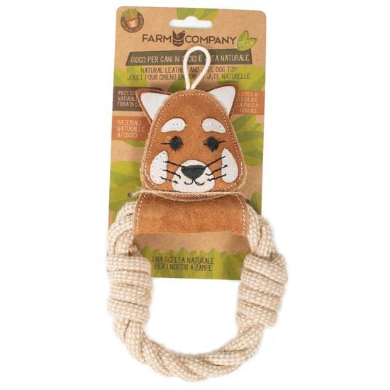 Farm Company panda ze semišové kůže v lanovém kruhu 25cm