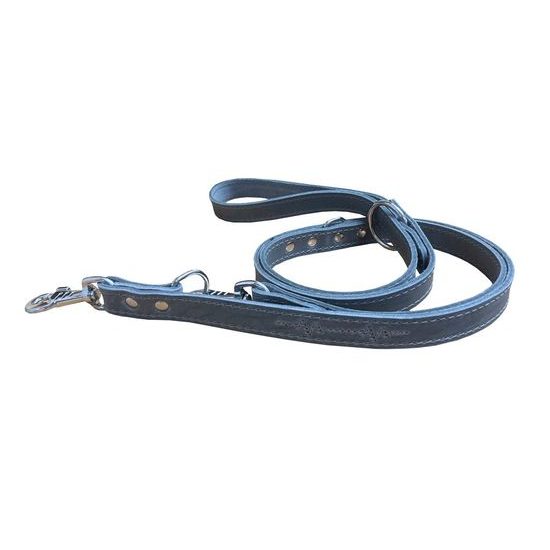 BAFPET Kožené přepínací vodítko EKG šedá