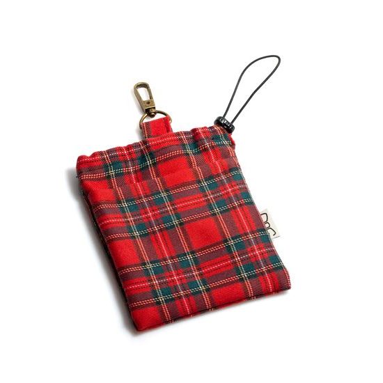 FUNKY DOG Elegantní pamlskovník Červený, kostkovaný