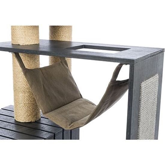 Trixie BE NORDIC škrabadlo FREIA 123cm 2xkukaň hammock antracit/písek
