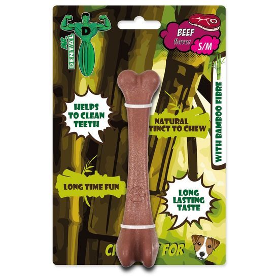 Mr.dental Hračka Mr. Dental žvýkací bambone kost hovězí S/M