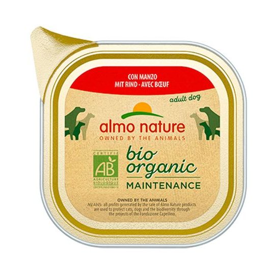 Almo Nature Bio Organic vanička pro psy s hovězím 100g výhodné balení 32ks