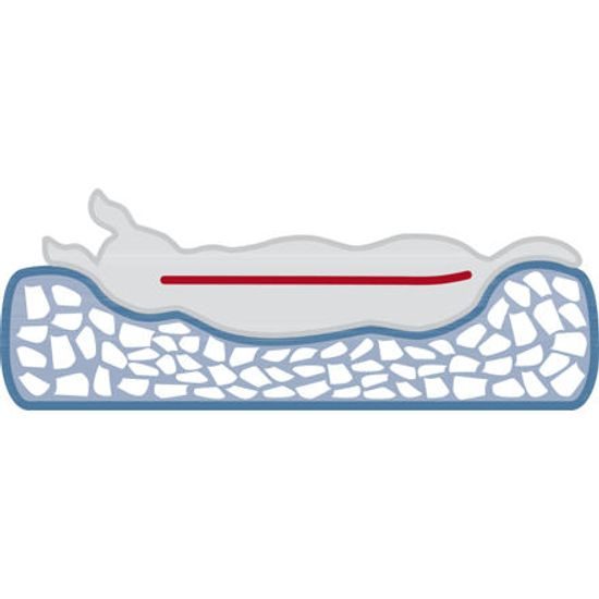 Trixie Ergonomický polštář BENDSON oválný 80x55cm tmavošedá/světlešedá