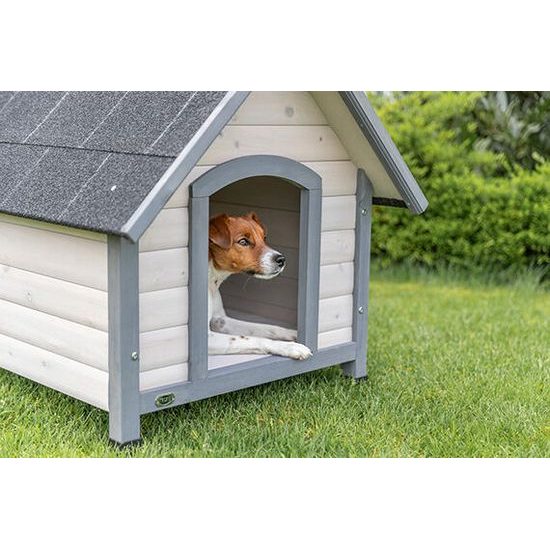 Trixie NATURA bouda pro psa se sedlovou střechou S-M: 71x77x76 cm šedá