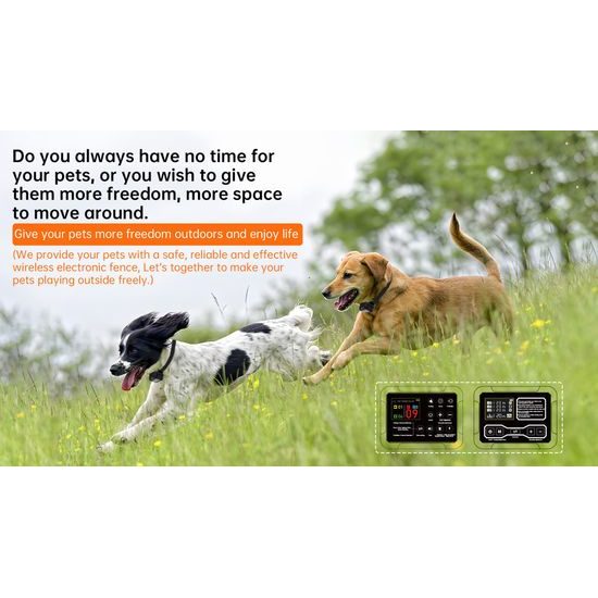 Patpet Výcvikový obojek a bezdrátový ohradník F900 PLUS