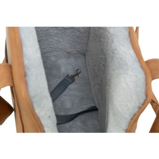 Trixie Transportní taška EVELYN 40 x30x20cm do 5kg umělá kůže plyš hnědá/šedá