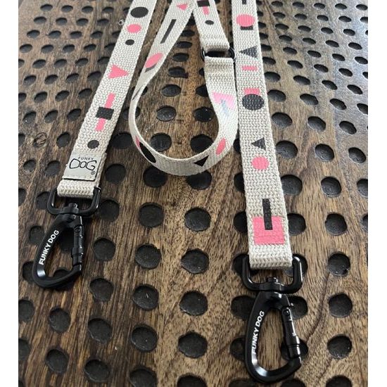 FUNKY DOG Konopné přepínací vodítko pro psa 3 m barevný vzor