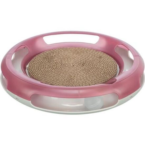 Trixie Hračka pro kočku kruh s kuličkou a škrabacím kartonem 37cm