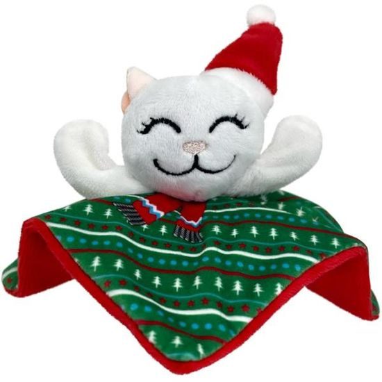 Kong Hračka vánoční Holiday Crackles Santa Kitty