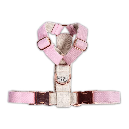 FUNKY DOG Konopný baby růžový obojek pro psa 2,5 cm