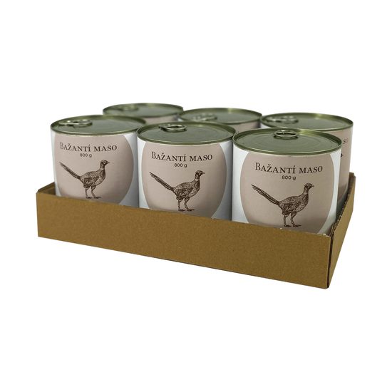 BOHEMIA 6x Bažantí maso ve vlastní šťávě 800g