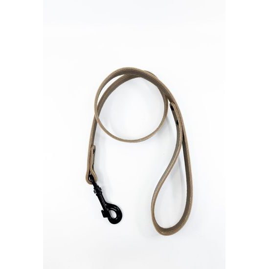 Bafpet Kožené vodítko HERRY černé kování Šedá