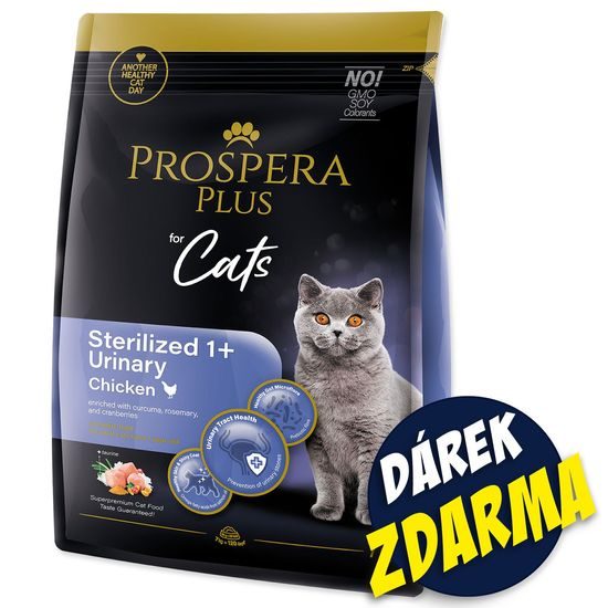 Prospera Plus Krmivo Sterilized 1+ Chicken Urinary 7kg+Barel Prospera Plus Plus