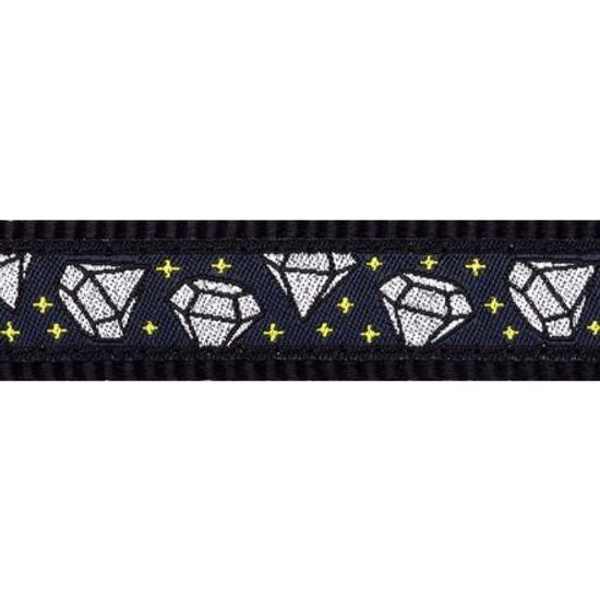 Red Dingo Vodítko přepínací 15 mm x 2 m Diamond Black