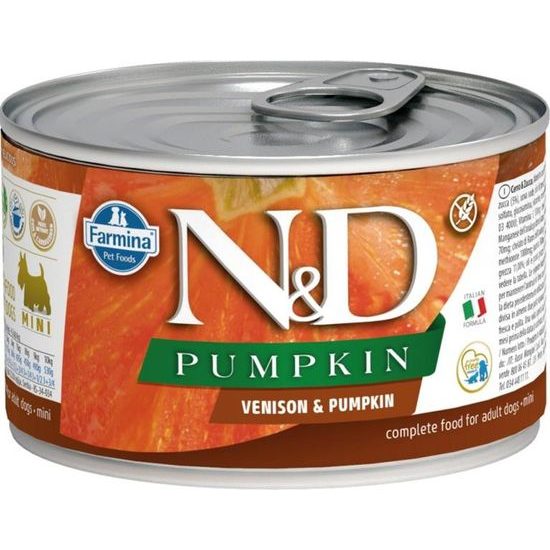 N&D PUMPKIN Dog konzerva Venison & Pumpkin Mini 140 g