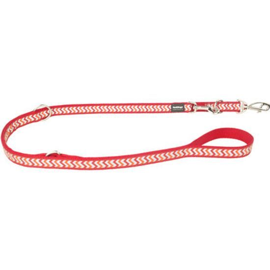 Red Dingo Vodítko přepínací 12 mm x 2 m Ziggy Rfx Červená