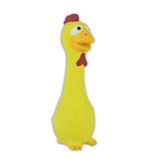 Akinu Pták latexová hračka pro psy žlutá 29 cm