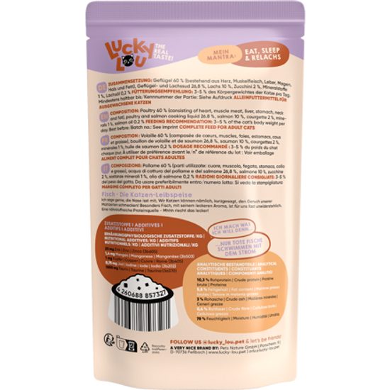 Lucky Lou Lifestage Adult s drůbežím masem a lososem 125 g