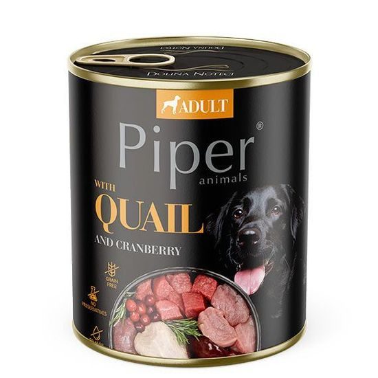 Piper NEW s křepelkou a brusinkami konzerva pro psy 800 g