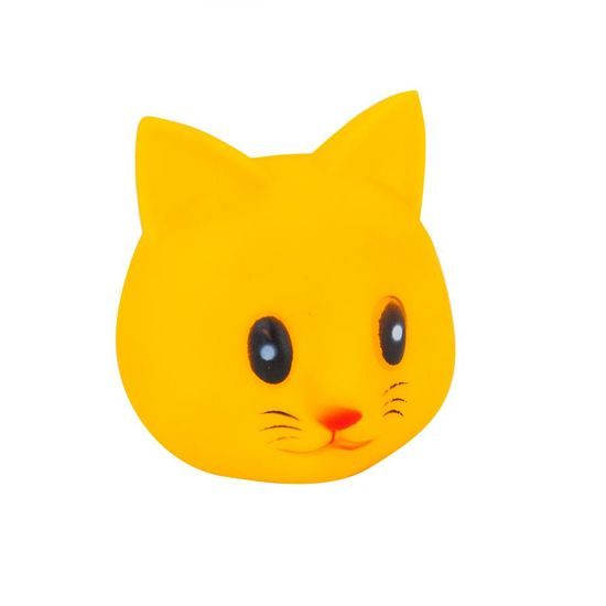 Akinu Kočka hlava vinylová hračka pro psy 7 cm