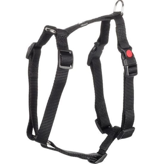 Flamingo Postroj nylon Ziggi černý S 1,5x35-50cm