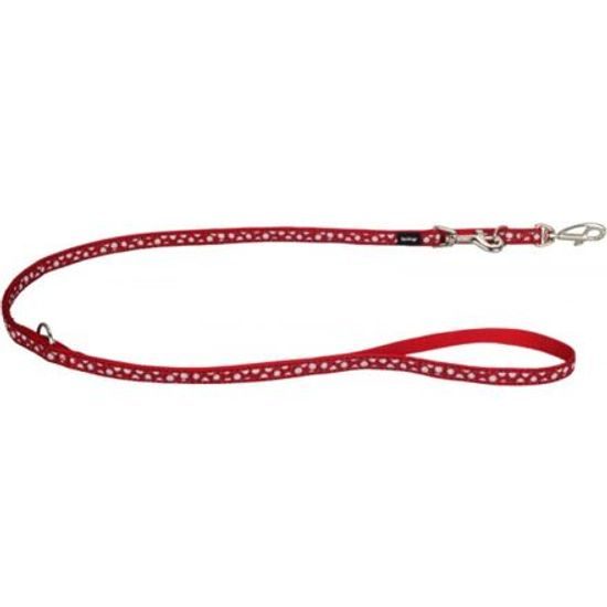 Red Dingo Vodítko přepínací 12 mm x 2 m White Spots on Red