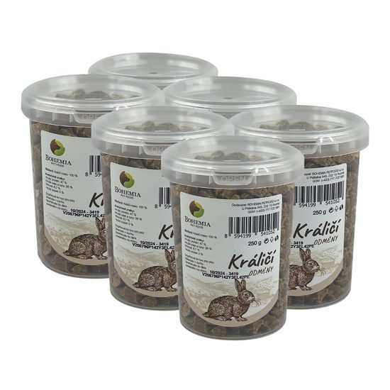 BOHEMIA 6x Králičí odměny 250g