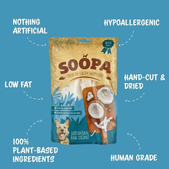Soopa Pets Natural Chews Kokos 100 g