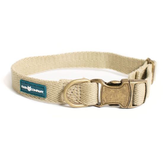 Farm Company ekologicky šetrný obojek pro psy ze sojových vláken 2,5cm/42-65cm krémová bílá