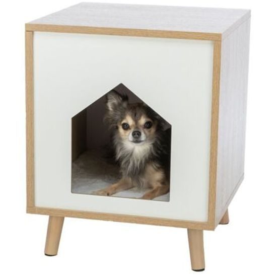 Trixie Dřevěná boudička ISA na nožkách 40x50x40cm světlehnědá/bílá