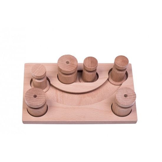 My Intelligent Pets Dřevěný hlavolam Playground - Modul 1C (pouze deska bez kloboučků a válečků)