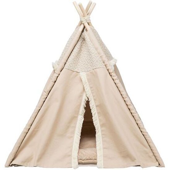 Trixie Teepee BOHO s polštářem 55x65x55cm bavlna béžová